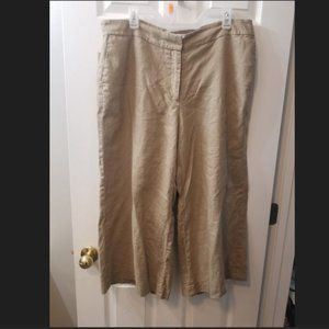 Spiegel 100% linen capri pants